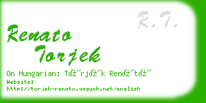 renato torjek business card